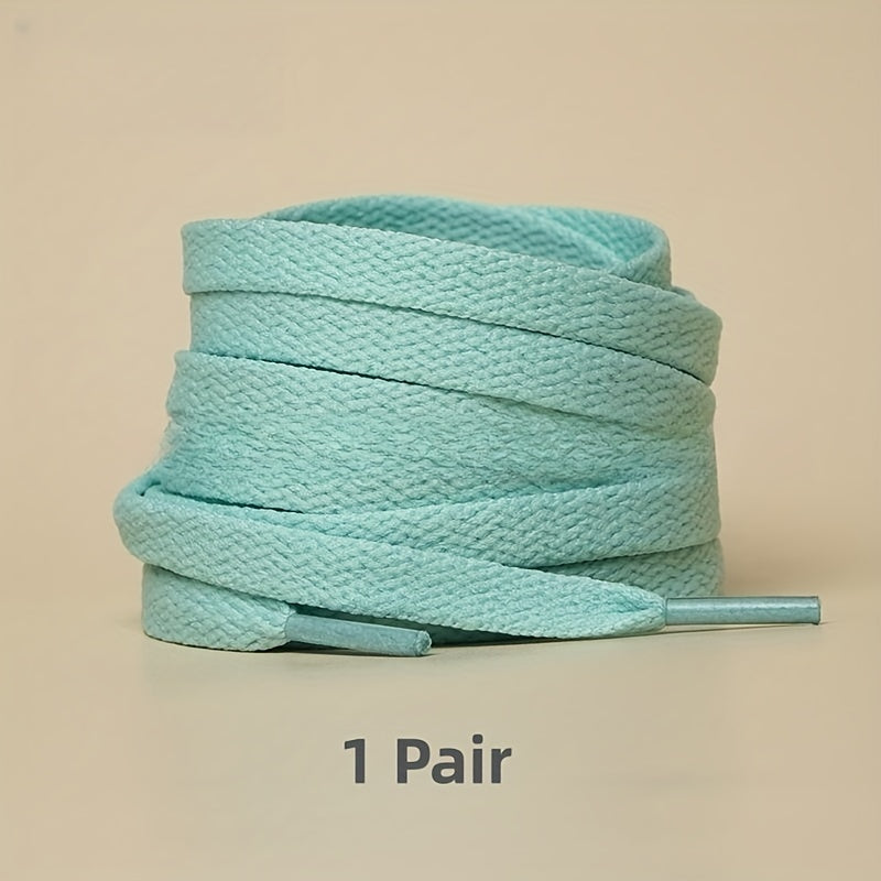 Unisex Canvas Flat Shoelaces Multi Color For Sneakers Sports Accessories