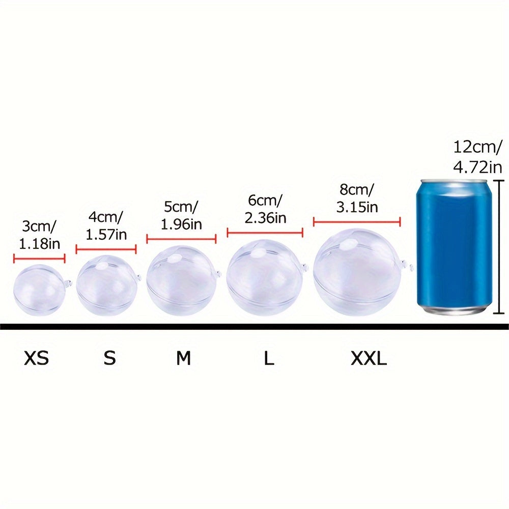 10 Clear Plastic Round Ball Christmas Tree Decorations for Party Wedding Home Decor