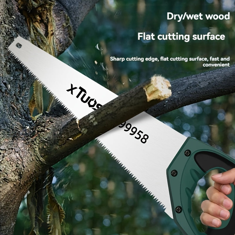 21-Inch Hand Saw for Woodworking with Ergonomic Grip Rust-Proof Triple-Serrated Blade for Pruning Felling