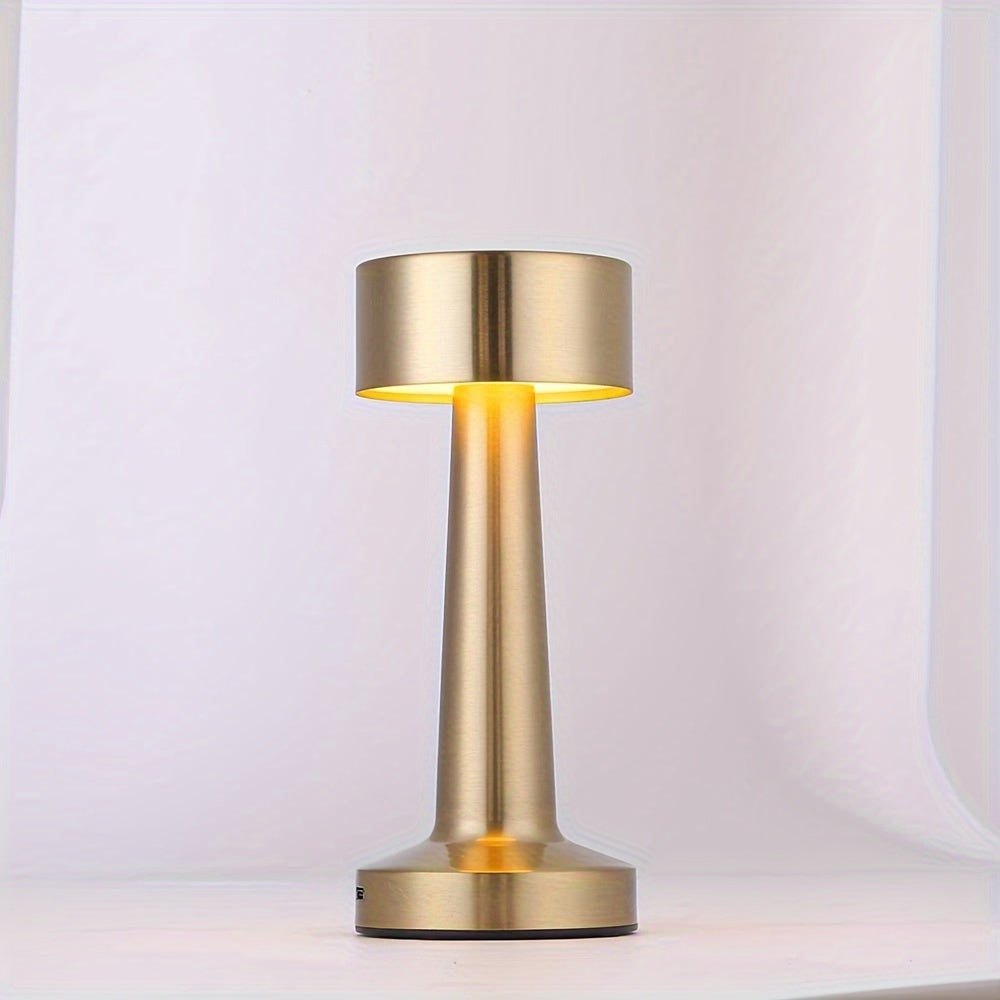 Lámpara de mesa LED recargable con control táctil, ajustable en brillo, 3 niveles de brillo, lámpara de noche para la cama