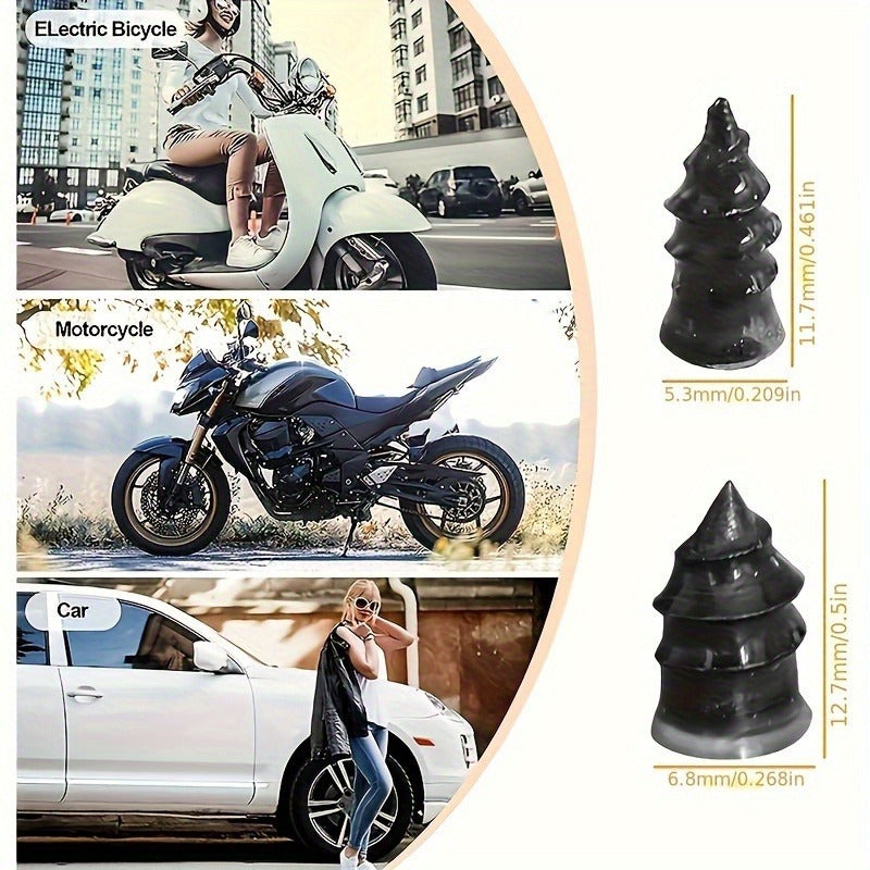 40 шт. комплект ремонтных пробок для шин из самовулканизирующейся резины с гвоздями для автомобиля, мотоцикла, электровелосипеда