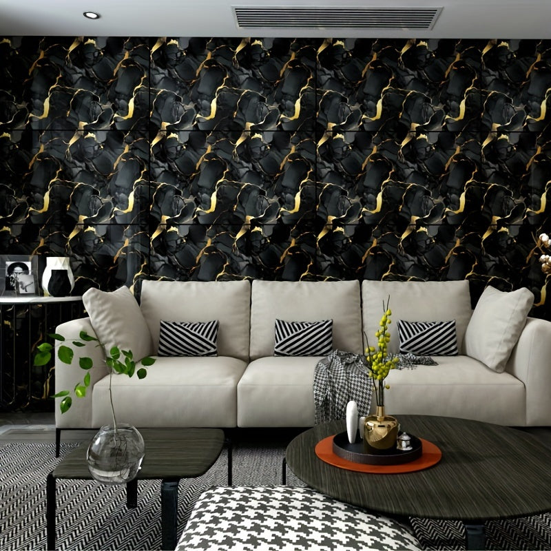 3D Imitation Marble Ceramic Wall Stickers Self-Adhesive for Home Decoration 10/22pcs