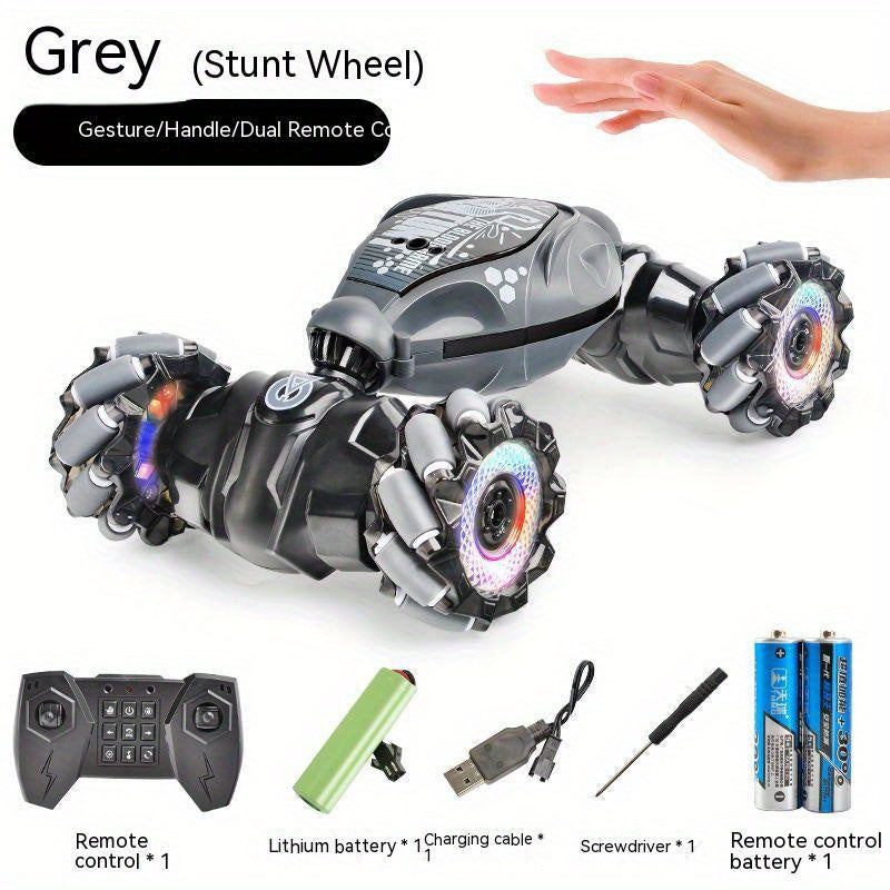 Kids Remote Control Car with Gesture Control, Off-Road Four-Wheel Drive Climber, Rechargeable Battery, Weather Resistant, Blue