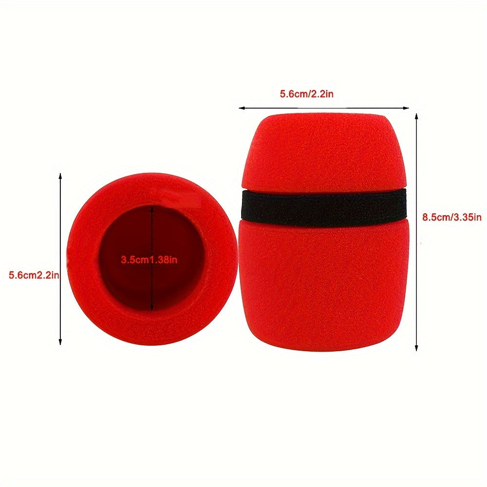 5pcs Microphone Foam Covers Windscreens for Handheld Microphones Red Black Yellow Blue Orange