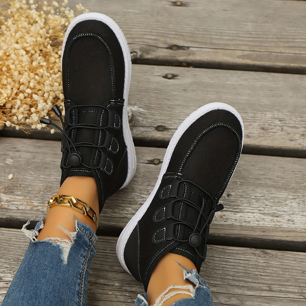 Women's Casual High-Top Sneakers Breathable Fabric Rubber Sole Beige All-Season