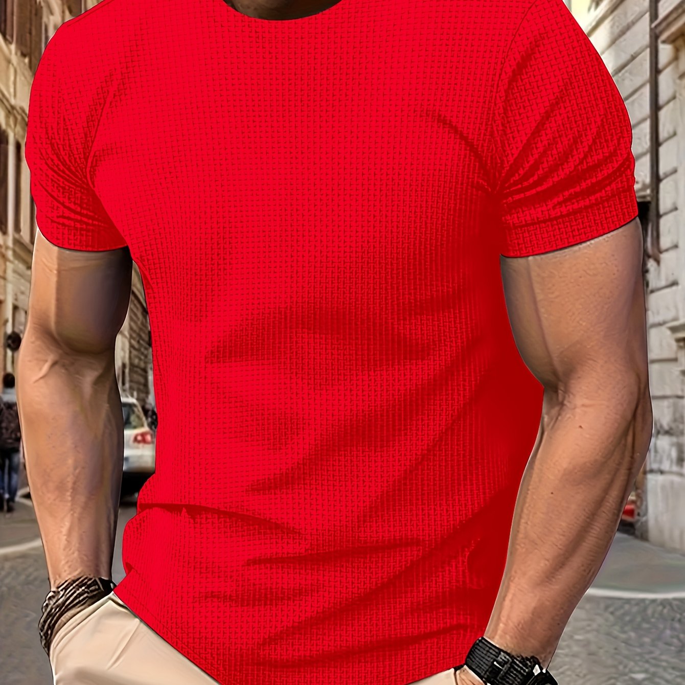 Camiseta de manga larga de nylon de color sólido para hombre, para verano, estilo casual, ajuste regular