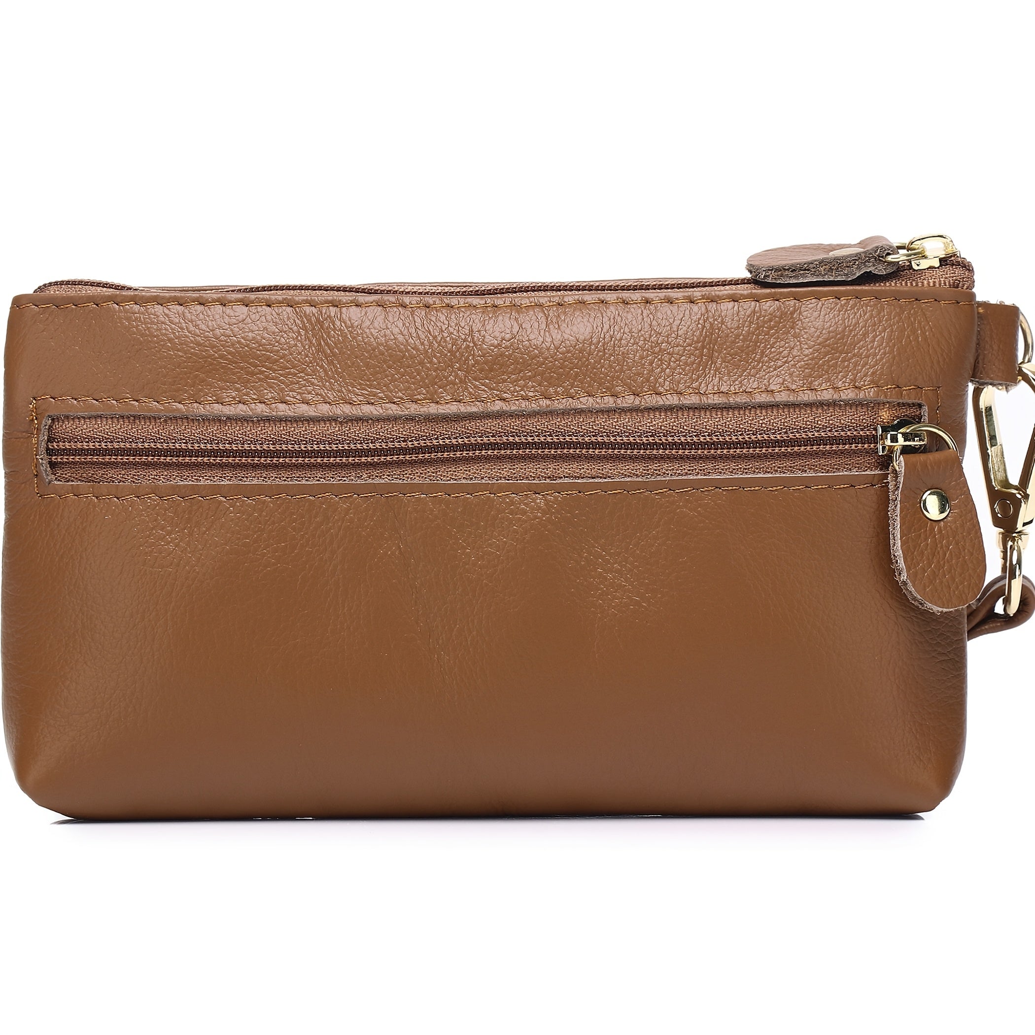 Small Genuine Leather Women's Handbag with Mini Coin Purse and Key Holder Black