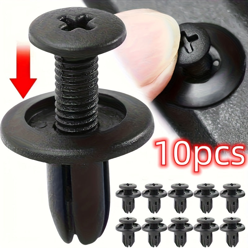 10/20/30/50 Pcs Black Plastic Rivets Fasteners 8mm Auto Body Car Bumper