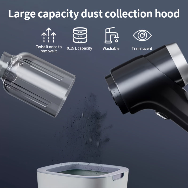 Aspiradora portátil para coche con succión potente y manguera larga