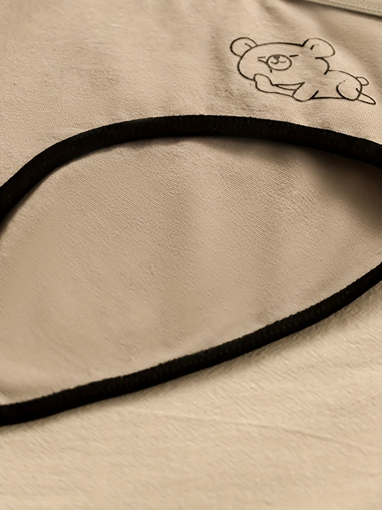 Women's 3-Pack Cartoon Bear Briefs Soft Breathable Polyester Spandex Underwear