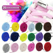 Elastic No-Tie Shoe Laces for Adults with Golden Capsule Buttons