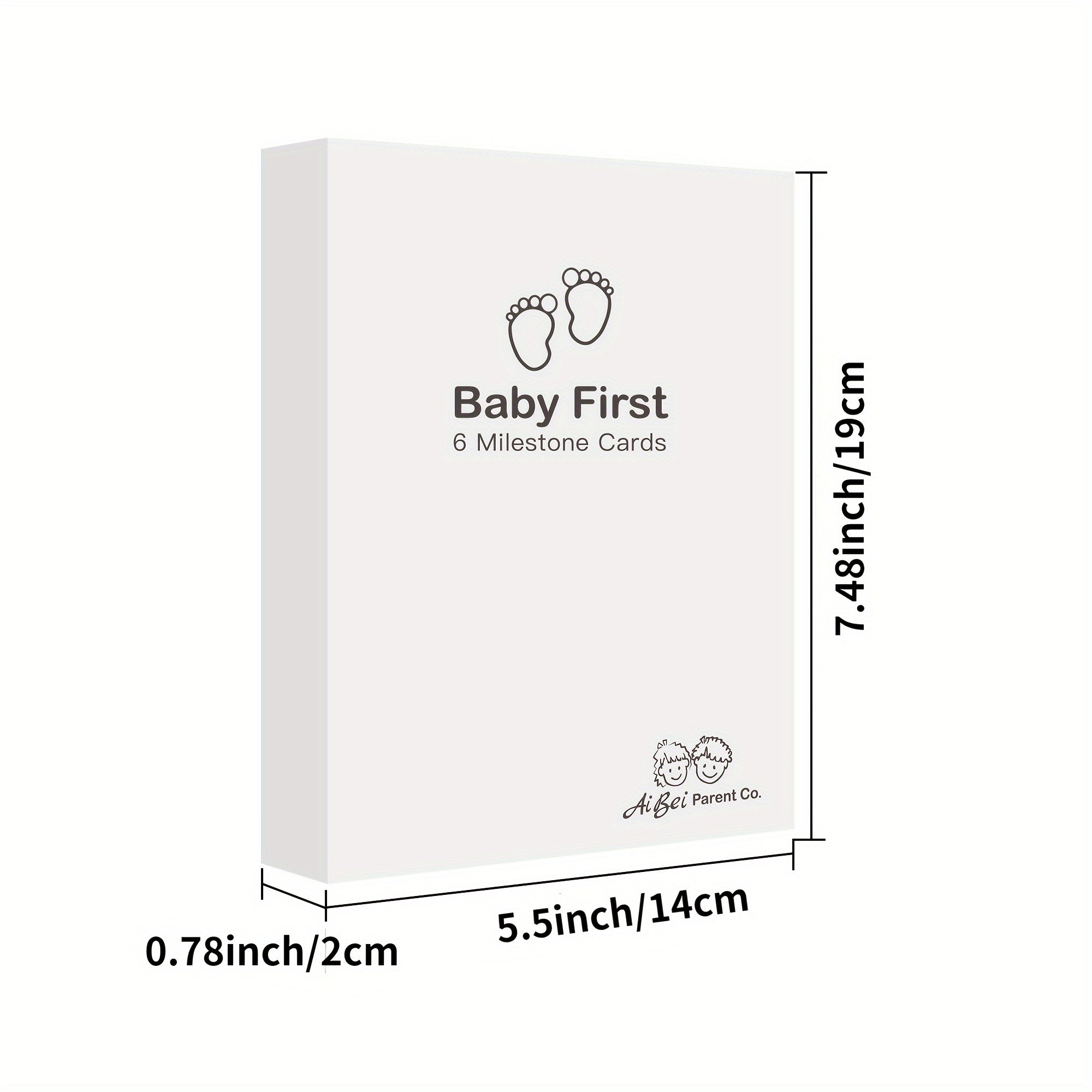 Baby Keepsake Kit 7-Piece Milestone Memory Set with Inkless Hand Footprint Cards and Casting Paper
