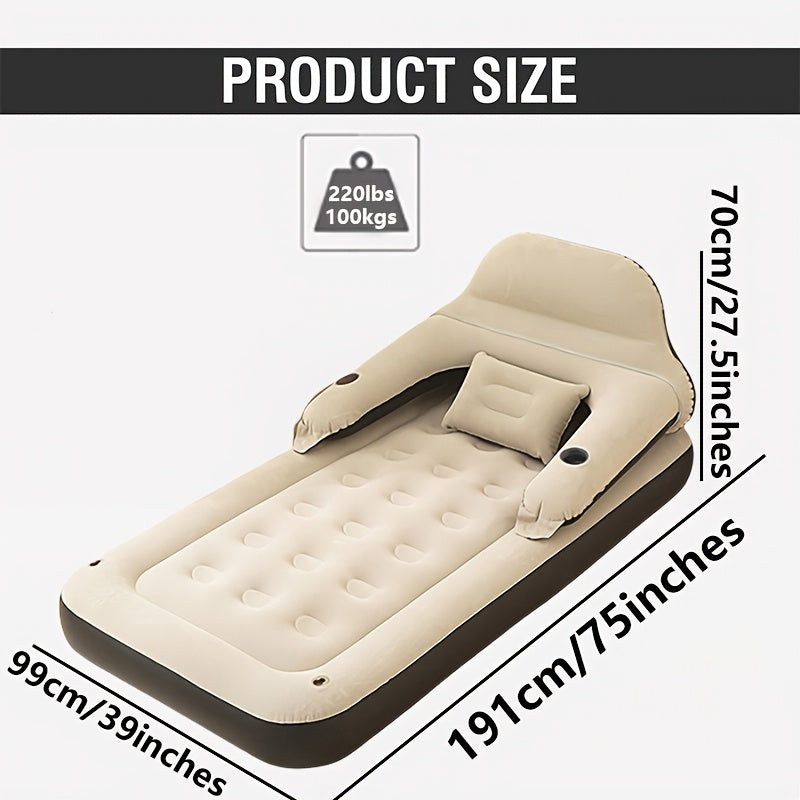 Havoni to'ldirish dizayni, o'rtacha to'ldirilgan ko'pik va polyester qoplama bilan qulay uxlash uchun havo matras. Mustahkam plastik ramka tufayli elektr energiyasi talab qilinmaydi.