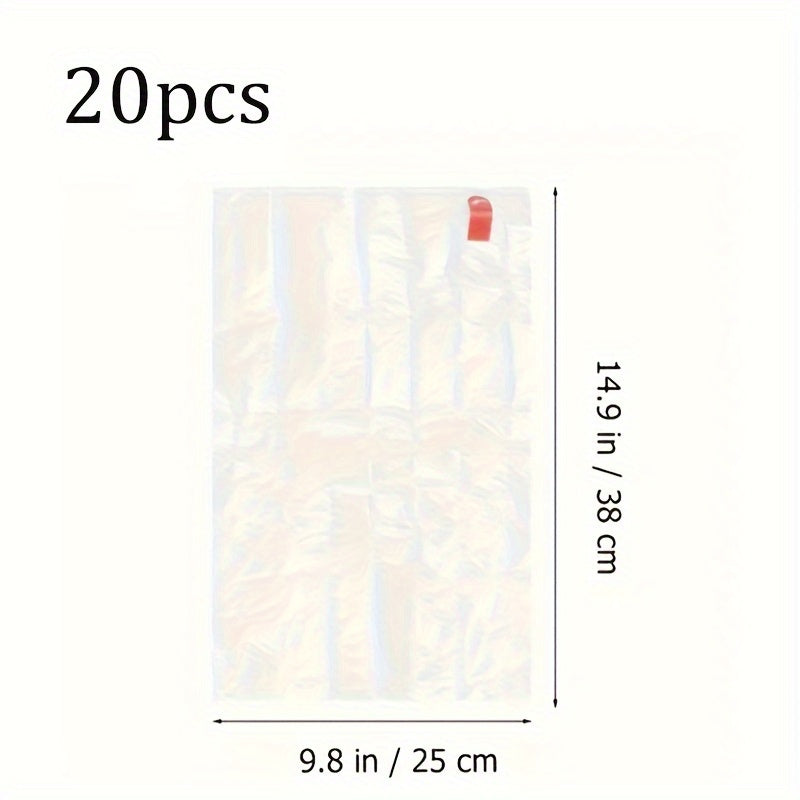 Bir martalik yuqori haroratli pech sumkalarining 20 yoki 100 ta paketlari, ovqatni pishirish uchun