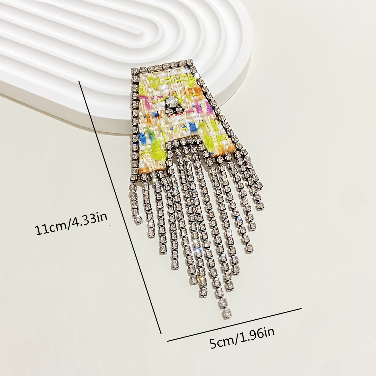 Women's Rhinestone Letter Brooch Irregular Woven Design Jewelry