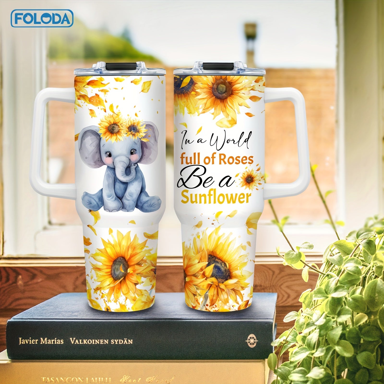 Elephant Stainless Steel Tumbler 40oz Insulated Travel Mug for Gifts Outdoor Camping
