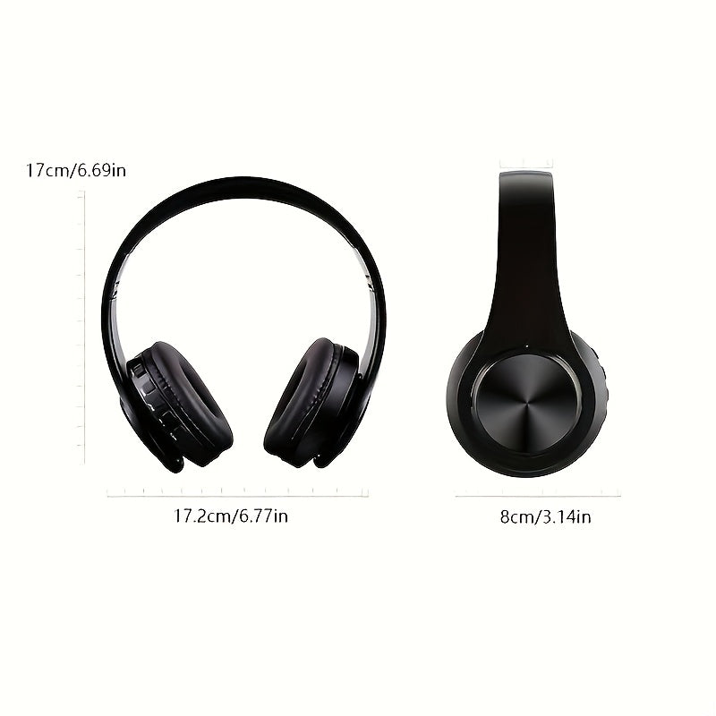 Wireless Headphones Foldable Retractable Long Battery Life for Travel TV PC Phone