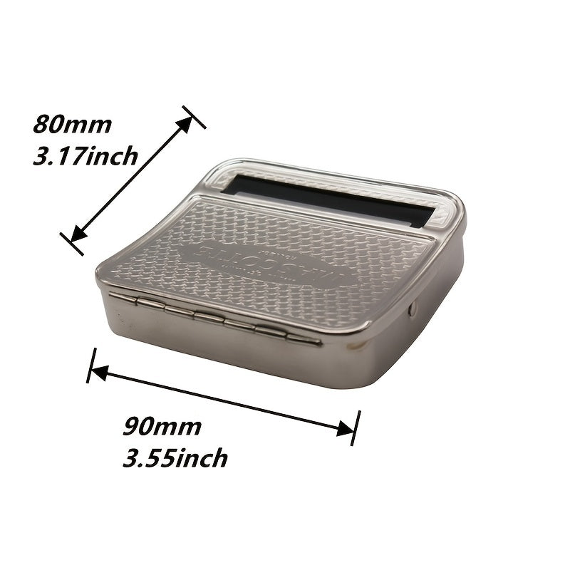 Men's Stainless Steel Cigarette Roller 70mm Manual Hand Roll Tool Smoking Accessory