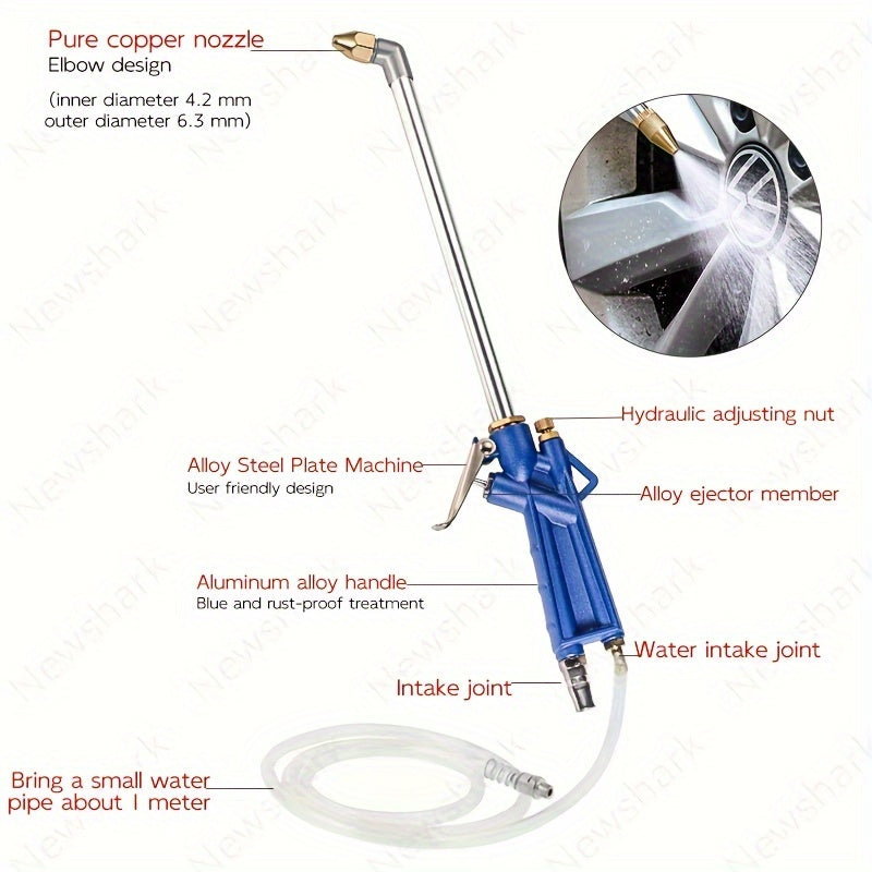 Pistola de agua herramienta de limpieza de coches a alta presión mango de metal cabeza de resina