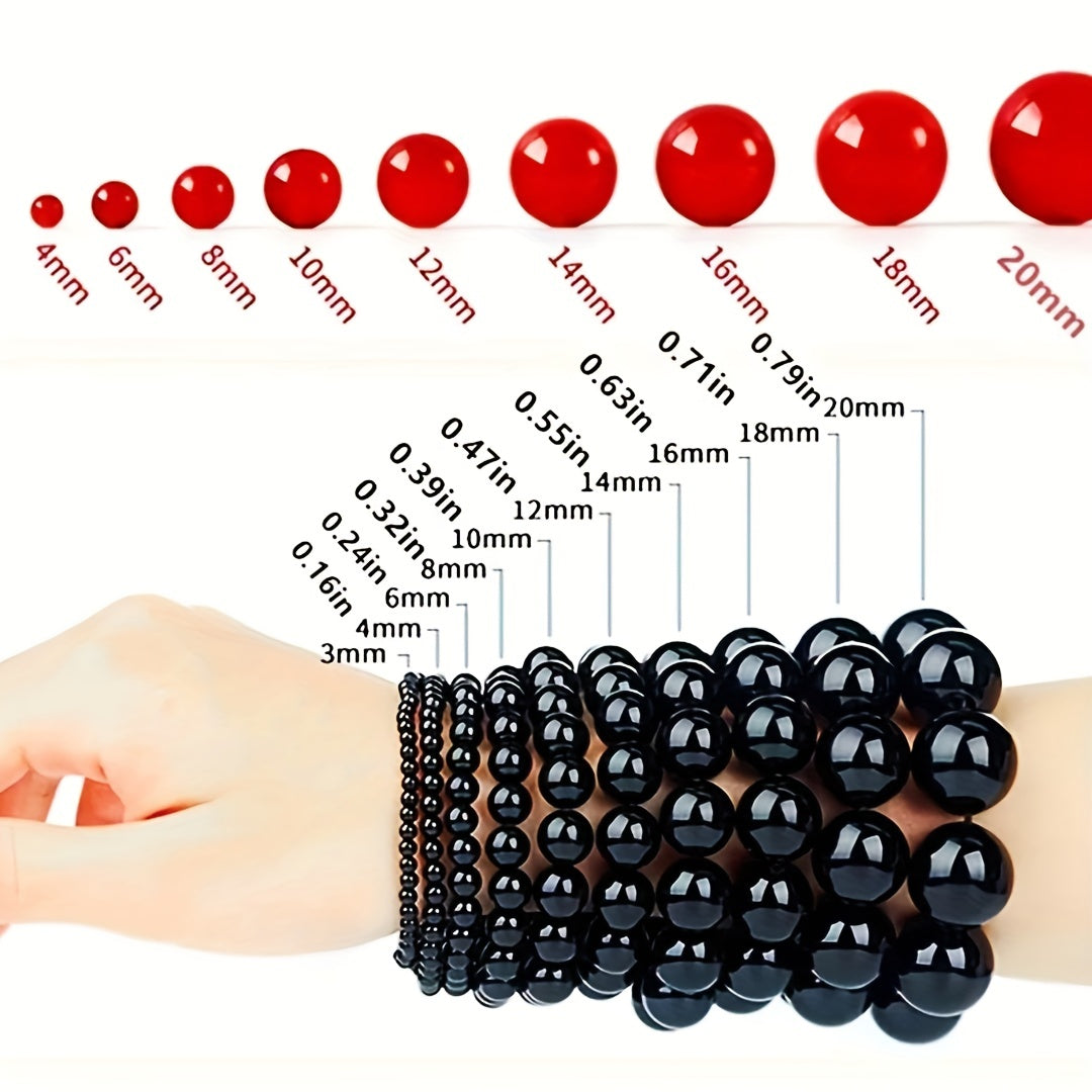 Golden Obsidian Beads Set 8mm Natural Stone Jewelry Making 46 Pieces