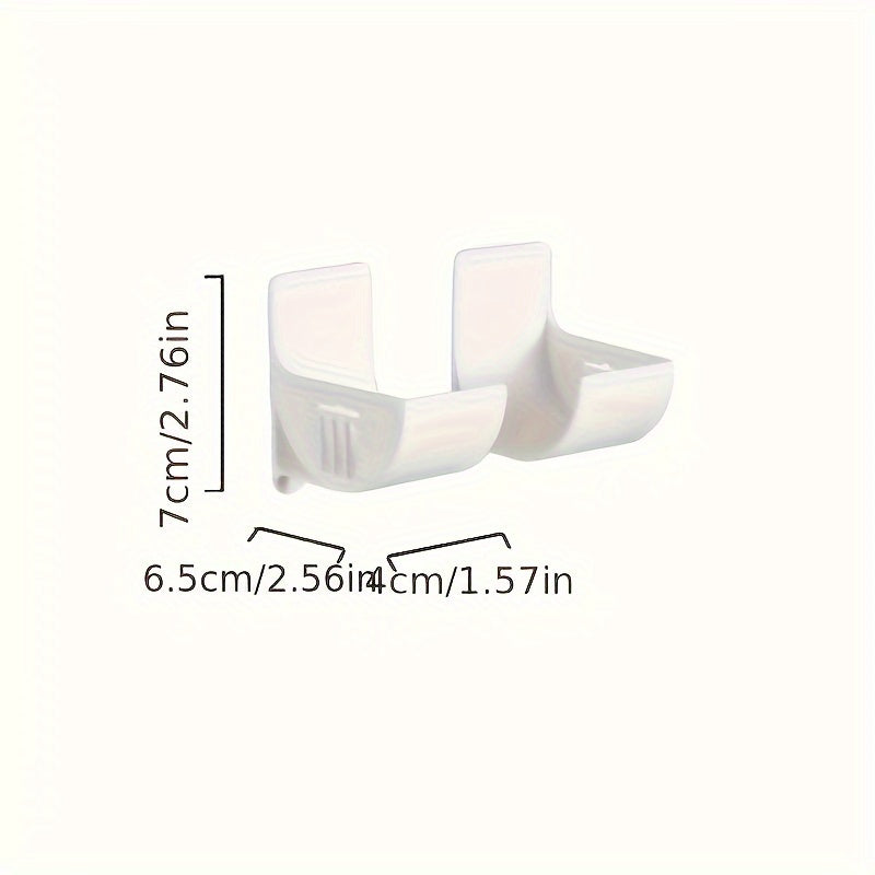 Juego de 4 estantes de almacenamiento para cocina autoadhesivos y montados en la pared para film transparente, bolsas de basura y paraguas