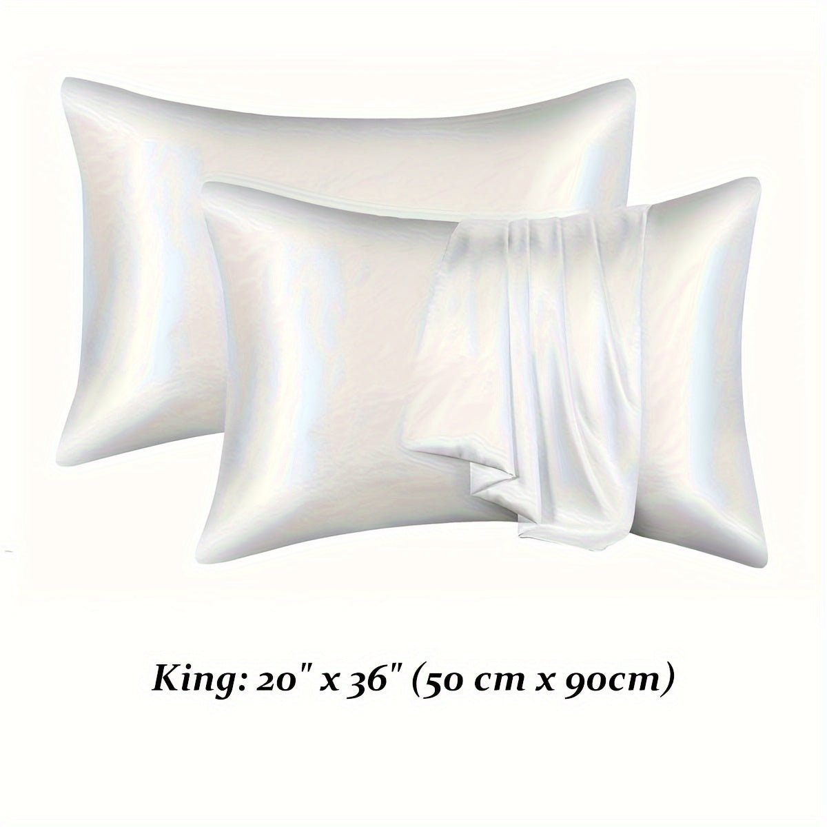 Soch va teri uchun 2 ta saten yostiq qoplamasi to'plami, hashamatli yumshoq yostiq qoplamalari, yotoqxona, divan, talabalar xonasi yoki uy bezaklari uchun yuqori sifatli konvert yostiq qoplamalari, yostiq yadro kiritilmagan.