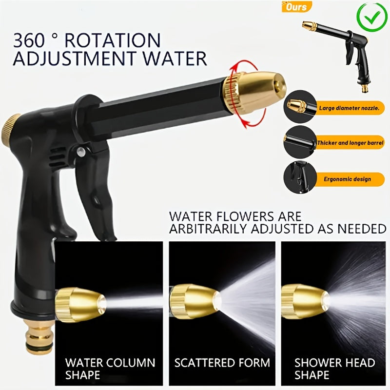 Расширяемый резиновый садовый шланг для полива и мойки автомобиля с универсальными соединителями
