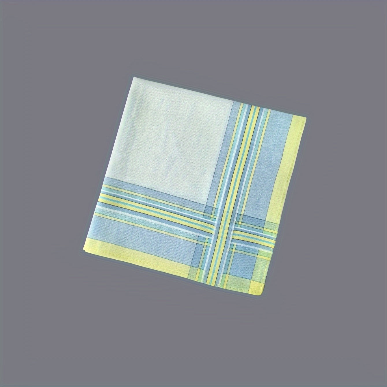 Men's Cotton Handkerchiefs 6-Pack Lightweight Striped 28.45cm Soft Absorbent