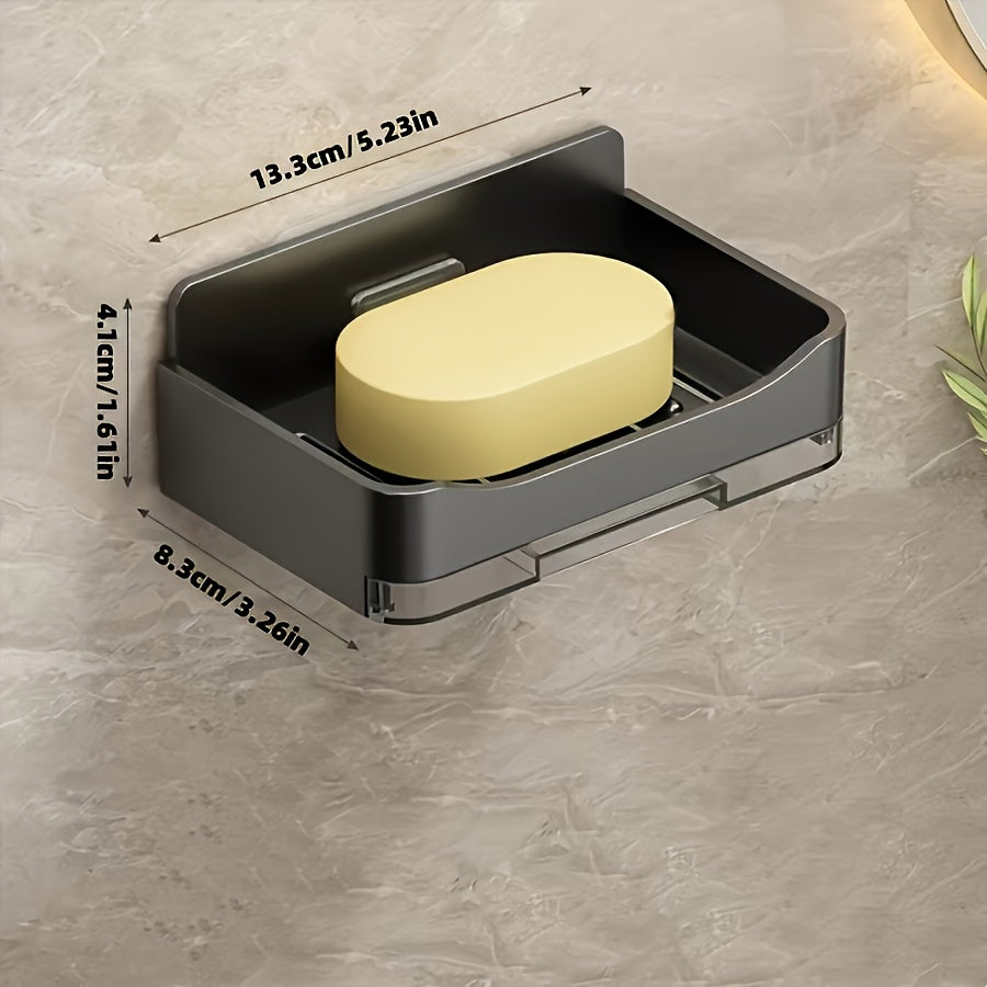 Wall-Mounted Soap Dispenser with Draining Tray for Bathroom Storage