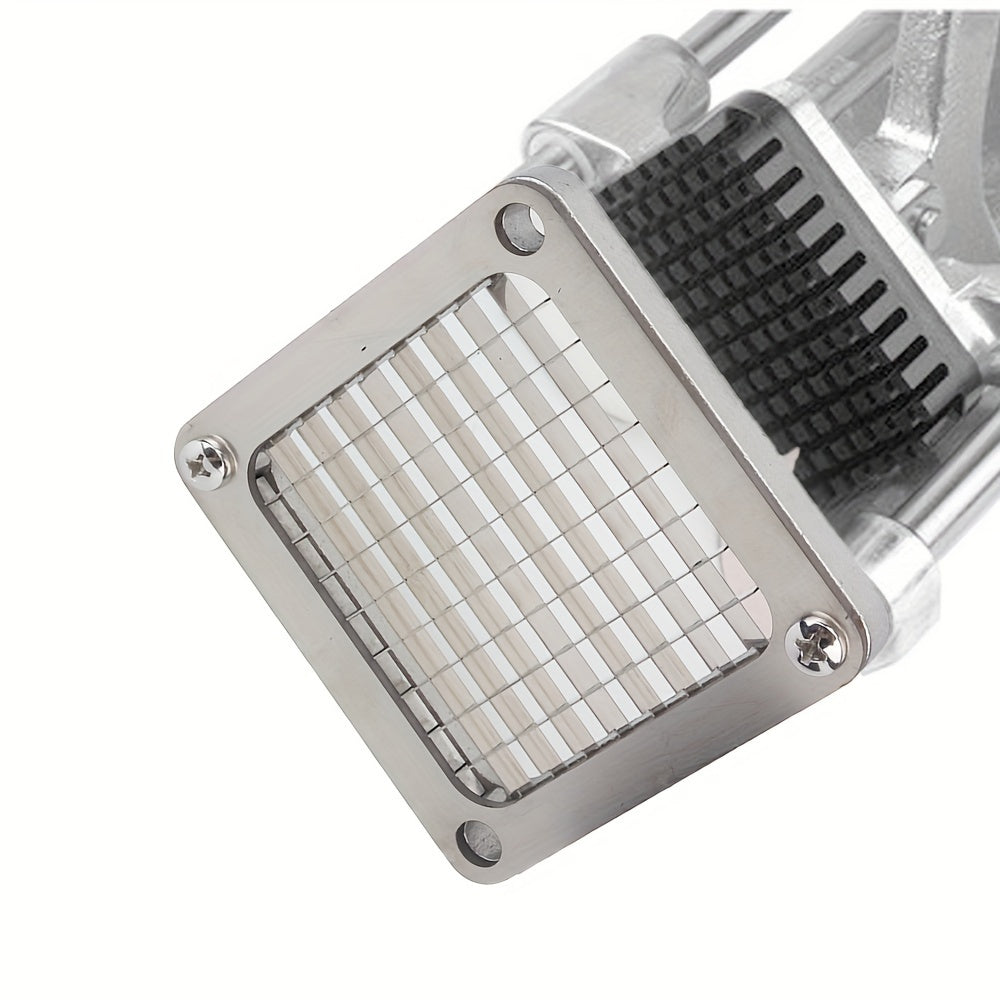 Set of 2 Stainless Steel French Fry Cutters with Interchangeable Blades for Home and Commercial Use