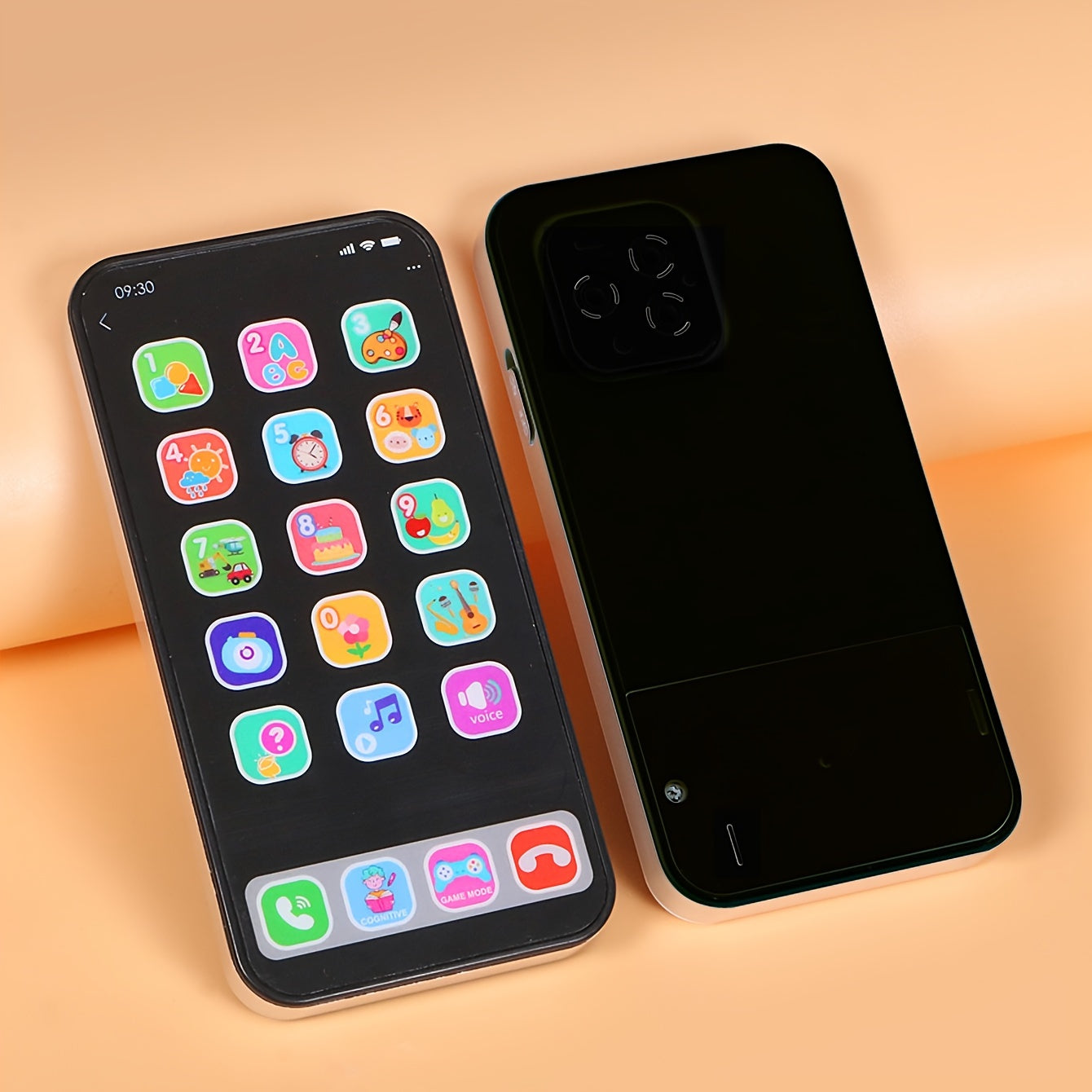 Kids' Educational Toy Phone for Ages 3-6 with Music, Numbers, Colors, Animals, Fruits, Safe Plastic