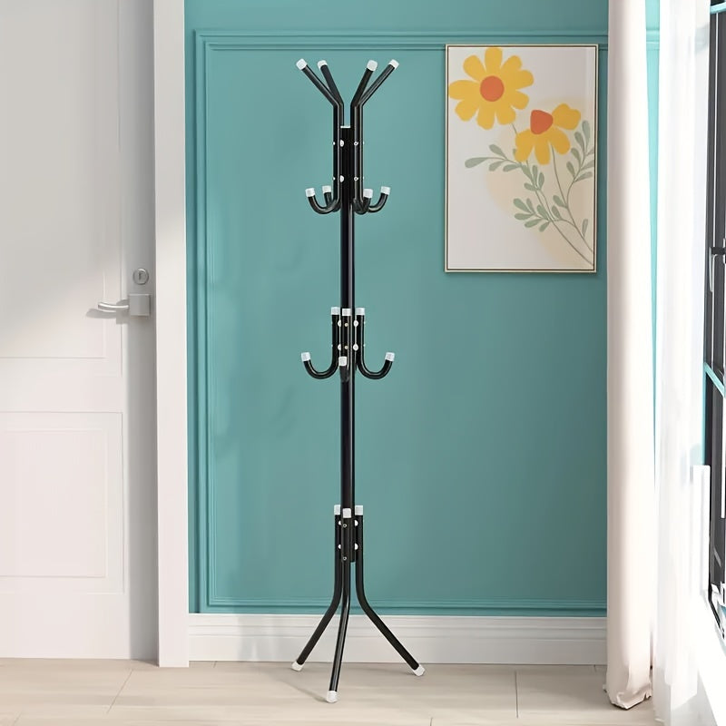 Metal Coat Rack Stand for Hats Coats Bags and Scarves Freestanding Organizer