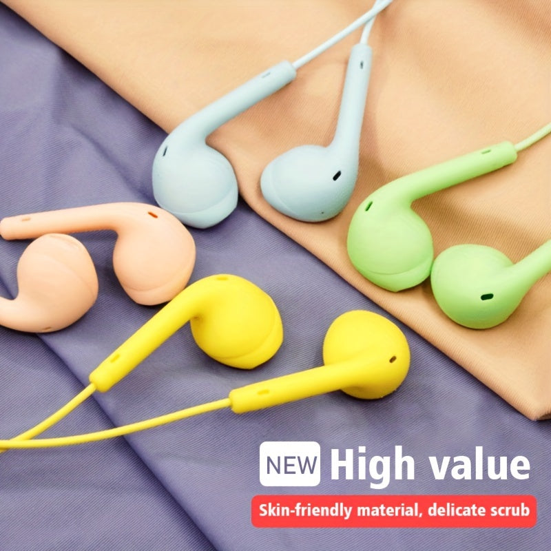 Anime-Inspired Wired Earphones with Microphone 3.5mm Jack Noise Isolation Tangle-Free Cable for Cellphones
