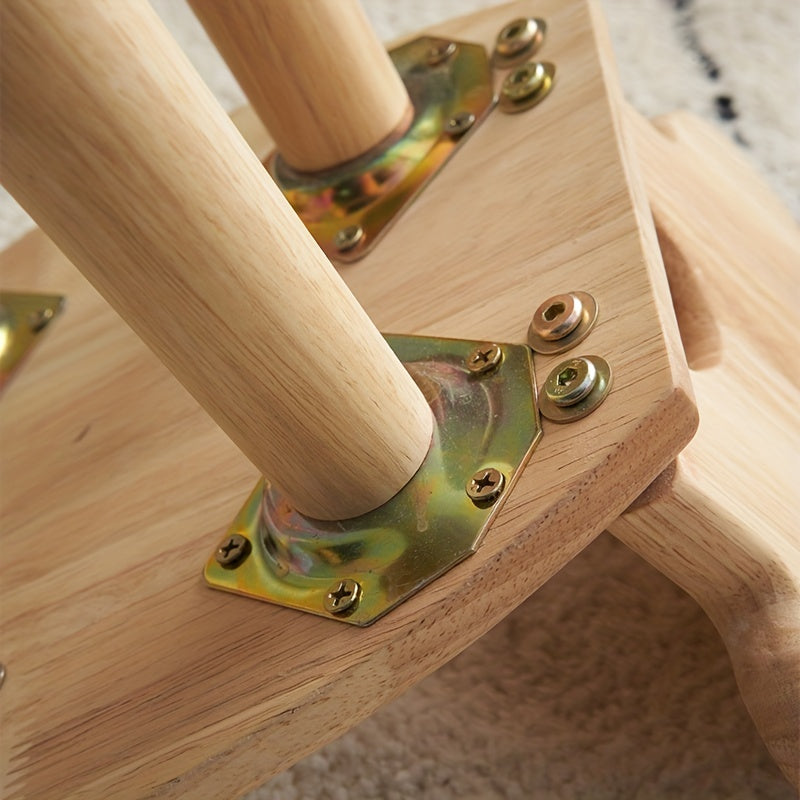 Wooden Stool for Shoes Entryway Small Solid Wood Seat Living Room Use