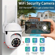 Security Camera System with 64GB Storage PTZ IP Camera 360° Panoramic Night Vision Two-Way Audio Motion Detection