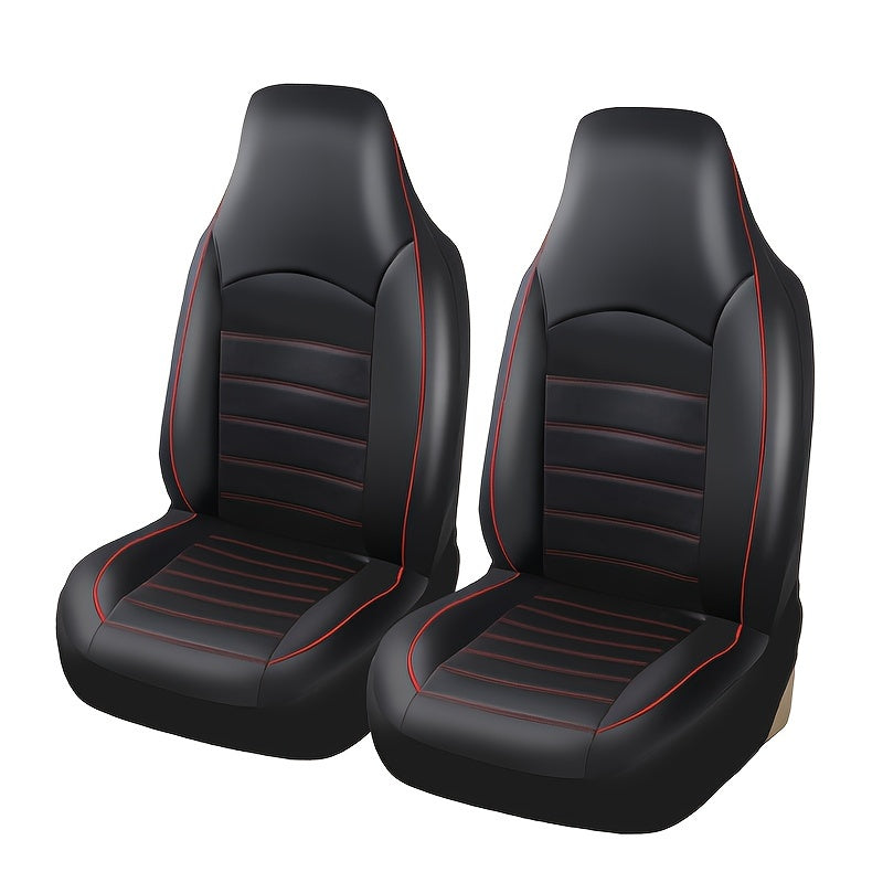 Universal PU Leather Car Seat Cover Set High Back Bucket Seat Covers for Cars Trucks SUVs