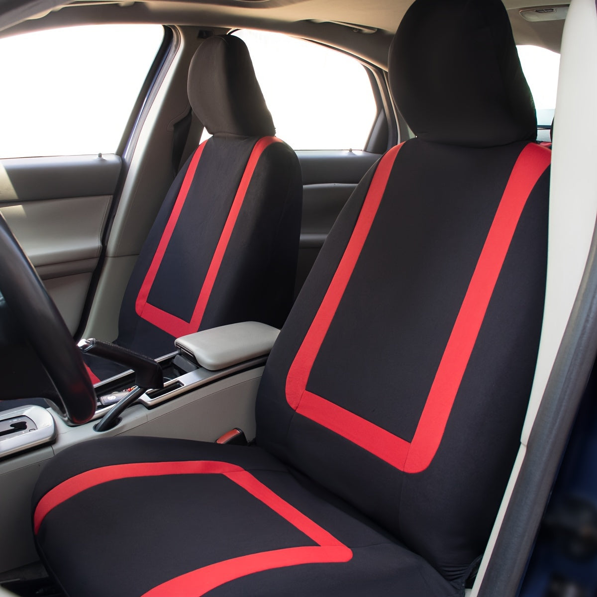 Polyester Car Seat Cover Fits 5 Seats Universal Fit Breathable Full Protection