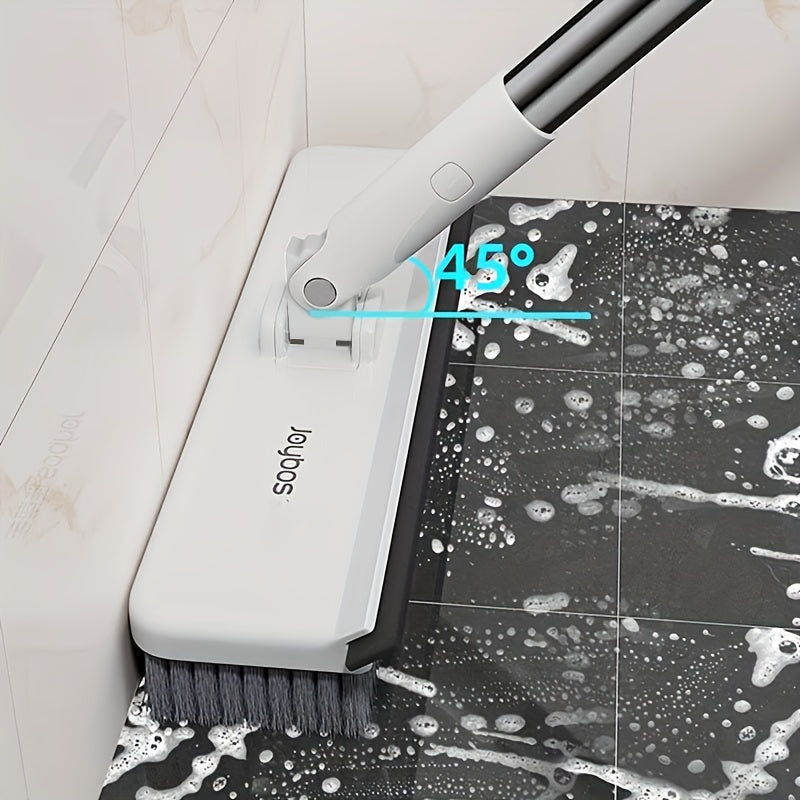 Heavy-Duty Floor Scrub Brush with Long Handle Rotating Head for Floors Walls and Carpets