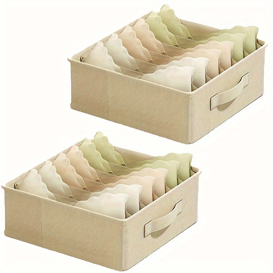 Fabric Drawer Organizer for Bras Socks and Accessories Foldable Storage Divider