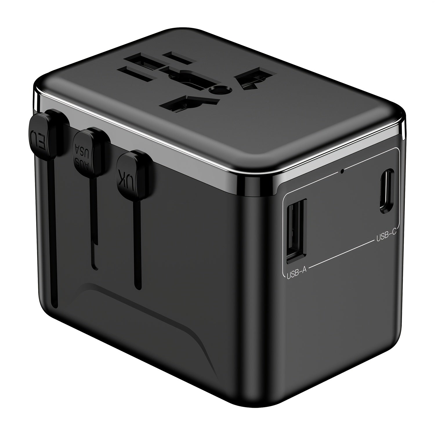 Multi-Functional Travel Adapter with Fast Charging Dual Fuse Safety Universal Plug