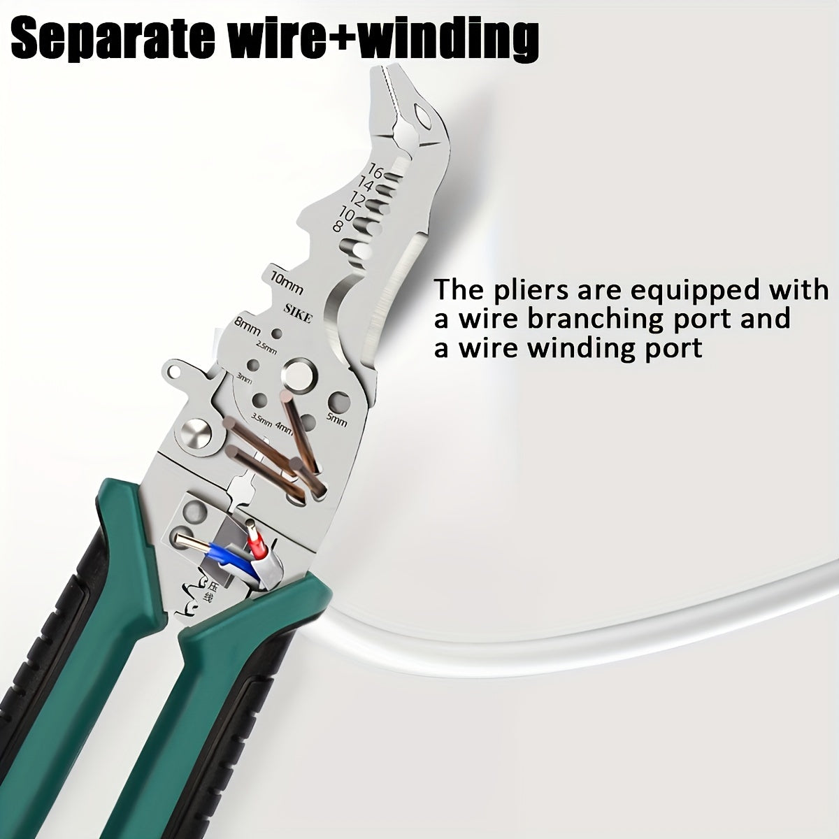 Industrial Grade Wire Stripper Stainless Steel Multi-Function Tool for Cutting Crimping and Stripping Wire