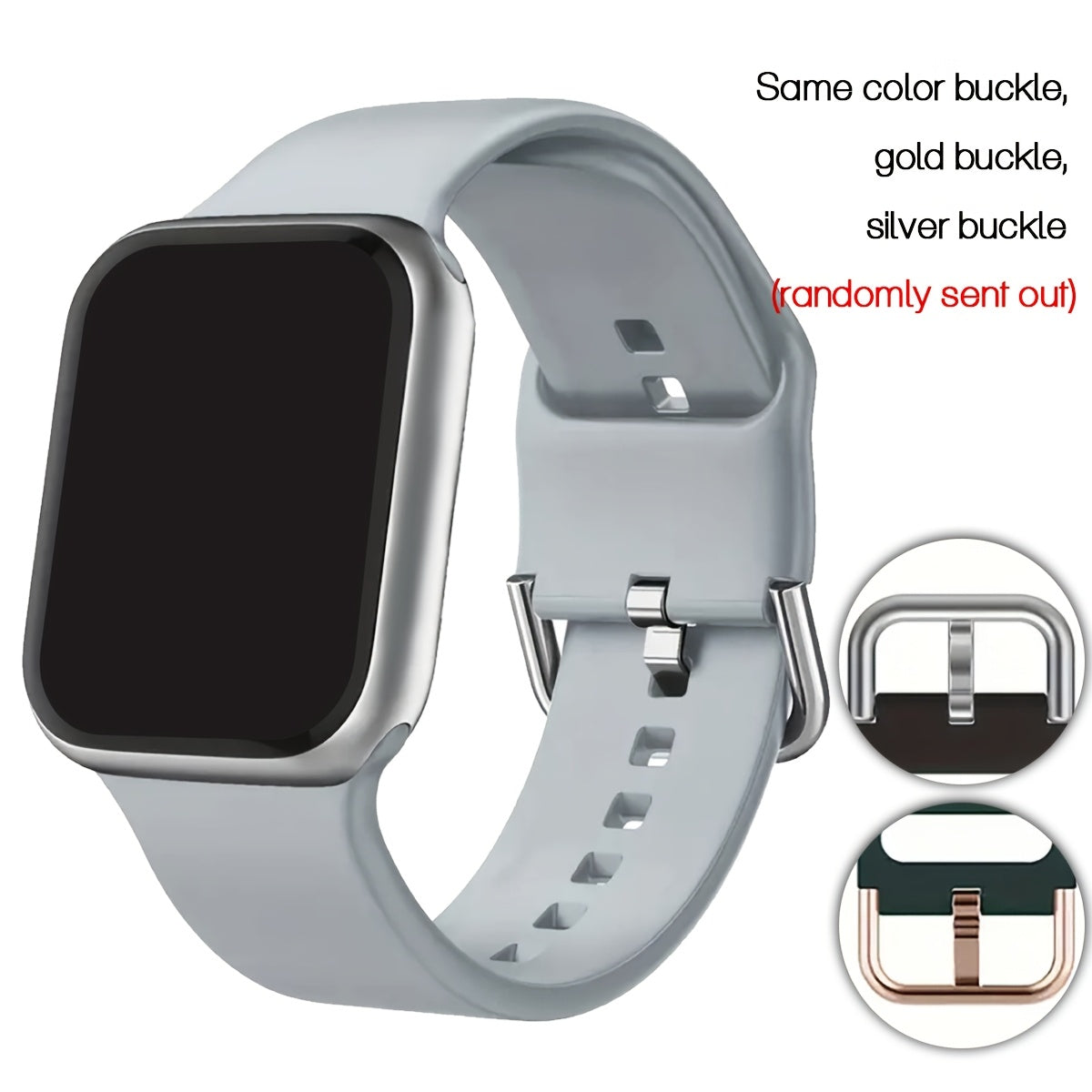 Sport Silicone Watch Band for Apple Watch Series 1-10 Compatible with 38mm to 49mm Men Women