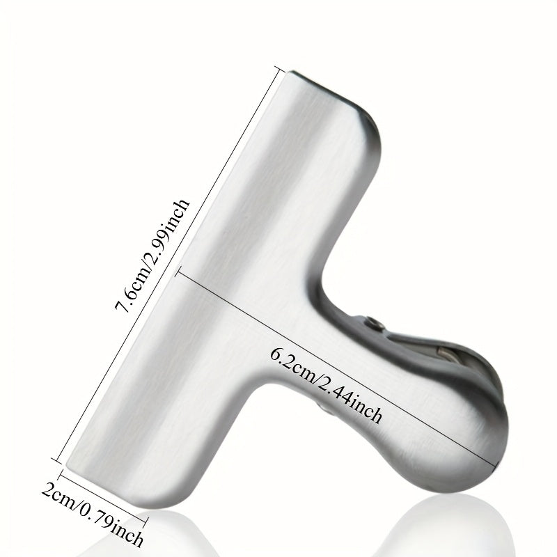 Мини-зажим из нержавеющей стали для герметизации продуктов, долговечное металлическое покрытие, идеально подходит для хранения продуктов