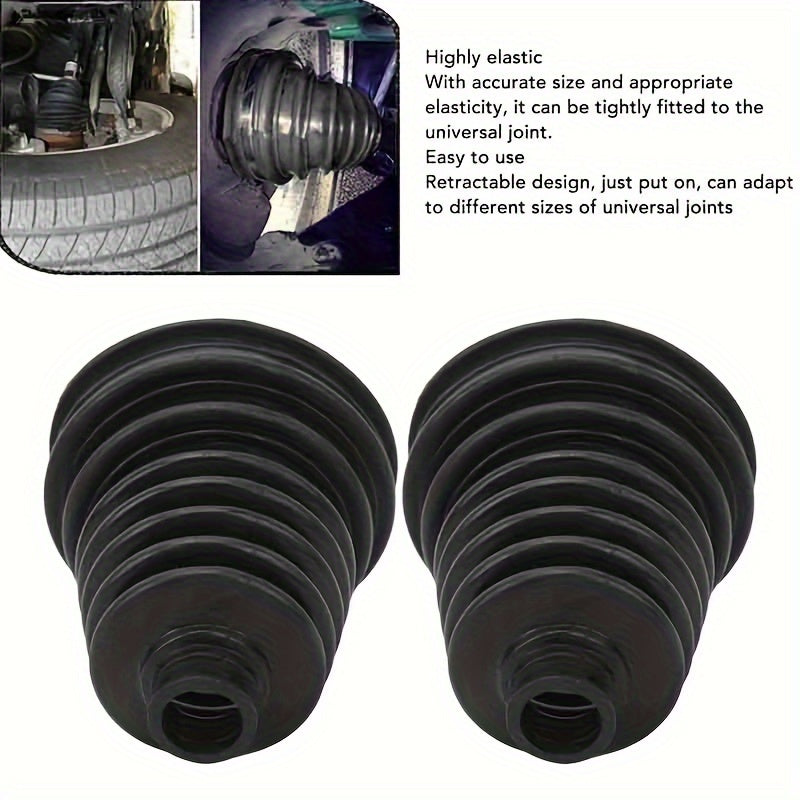 Universal Fit 2PCS Silicone CV Joint Boot Kits Car Drive Shaft Dustproof Covers