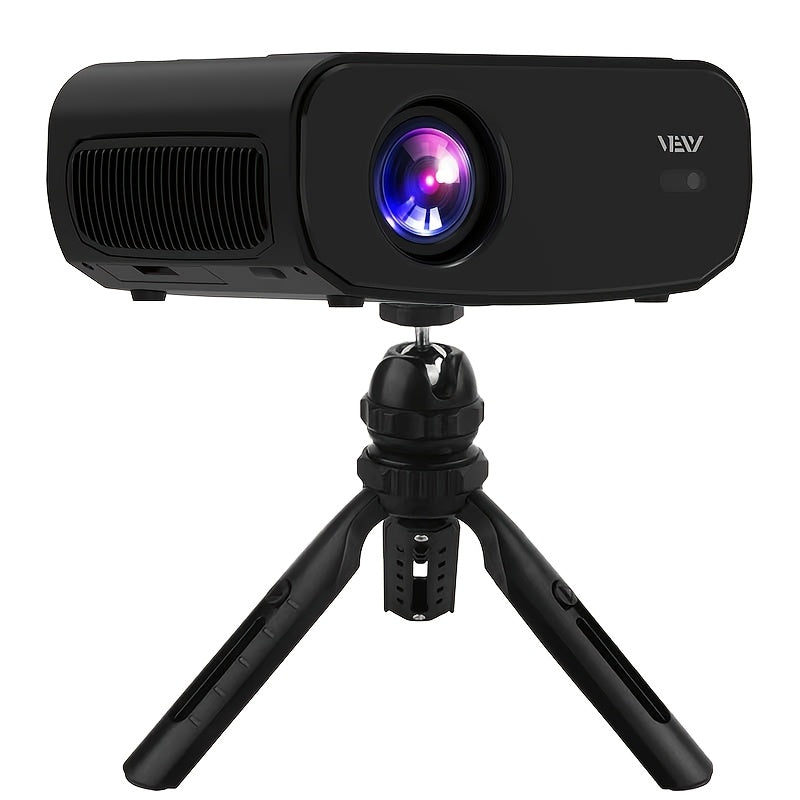 Portable 1080P Projector with Android TV WiFi 6 4K Support for Home Theater