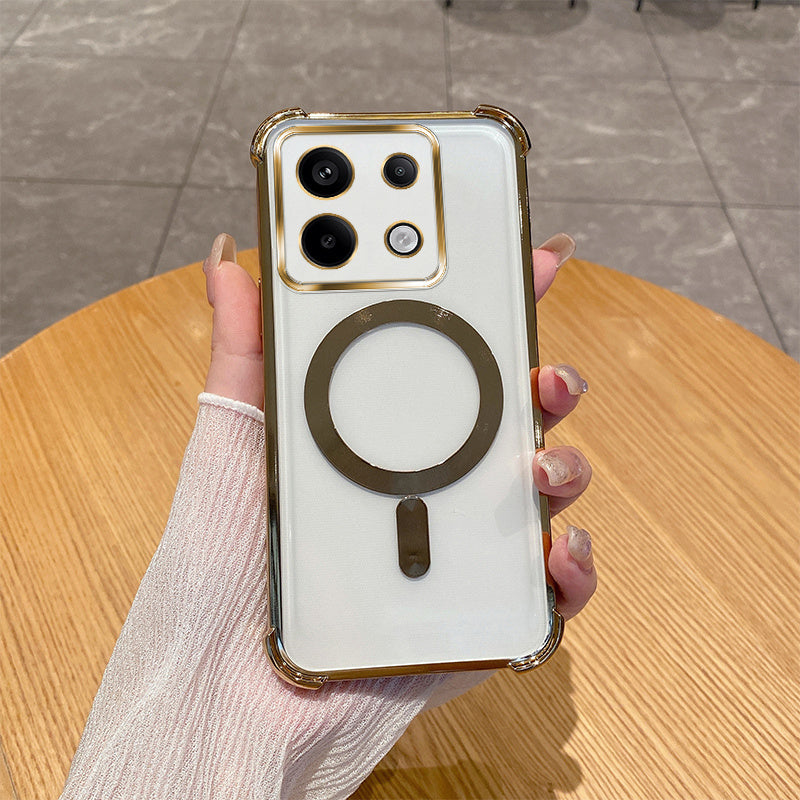 Funda de teléfono con película de lente magnética TPU transparente para Xiaomi Redmi Note 12 13 14 Pro Plus 4G 5G