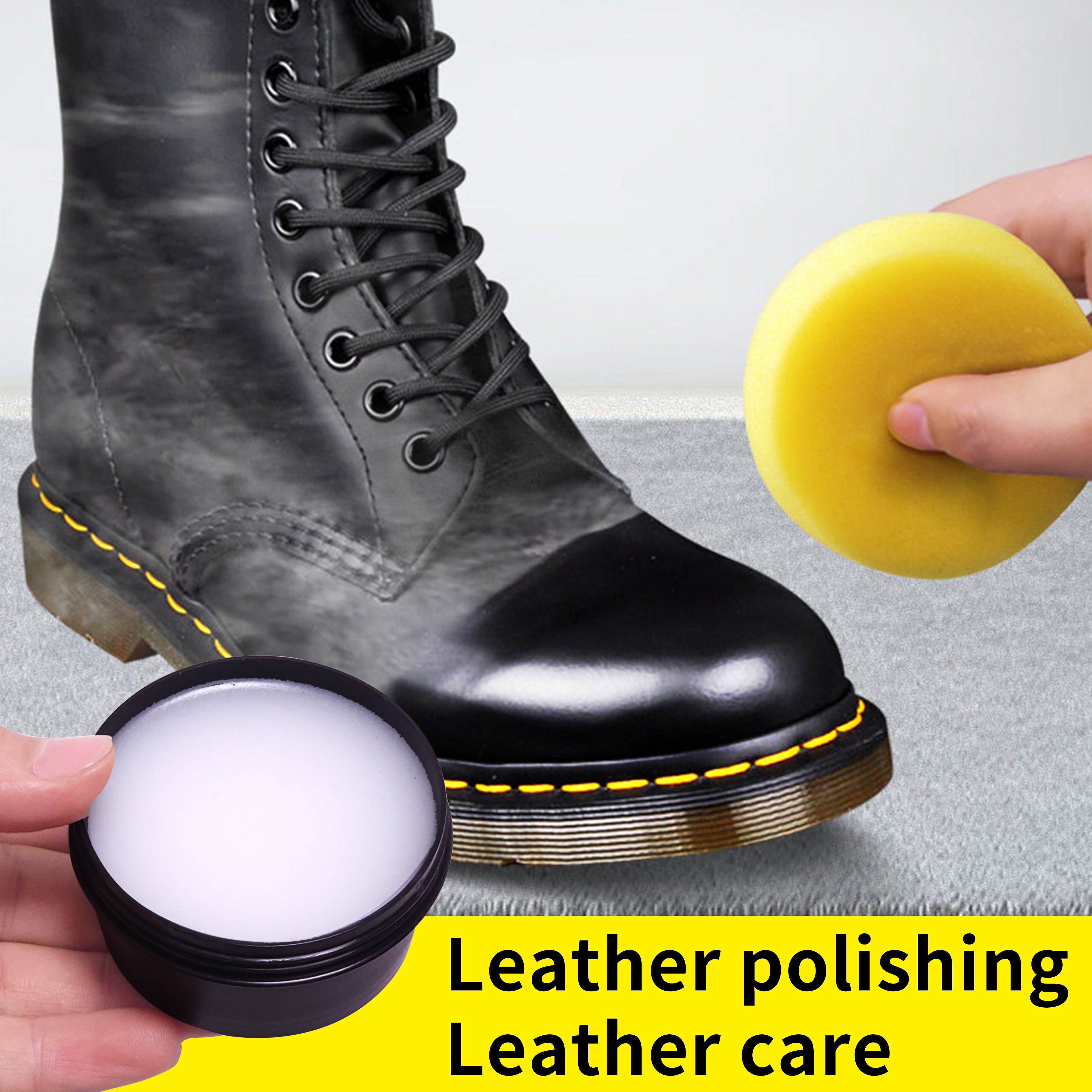 Leather Care Set with Oil and Sponge for Shoes and Furniture