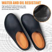 Women Non Slip Chef Shoes Comfortable Black Work Clogs For Kitchen Garden