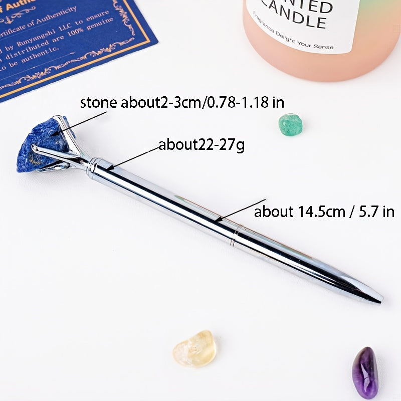 Большой натуральный аметистовый кристалл необработанный камень, ручка-ручка для канцелярии и подарков