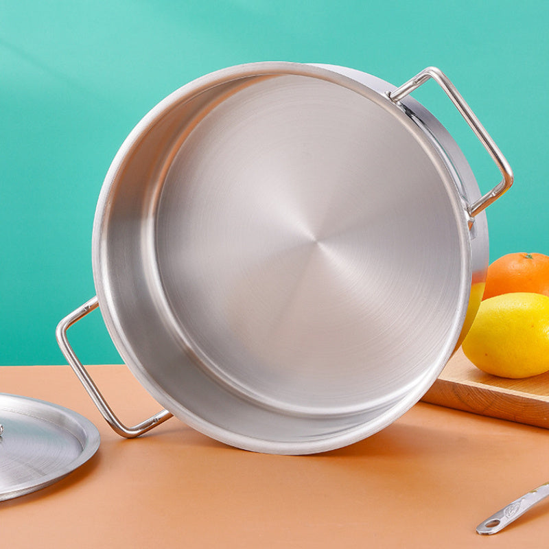 Noxud qozon, ikki tutqichi va qopqog'i bilan - 13 dyuym, zanglamaydigan, oson tozalanadigan, 8-12 mehmon uchun xizmat ko'rsatish uchun uzoq muddatli, turli xil ovqat tayyorlash ehtiyojlari uchun ideal.